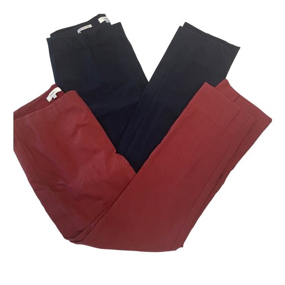 Vince Pants Bundle – 2 Pair Sz L – Navy + Brown – Side Zip - RN#106730 – EUC - Picture 2 of 6